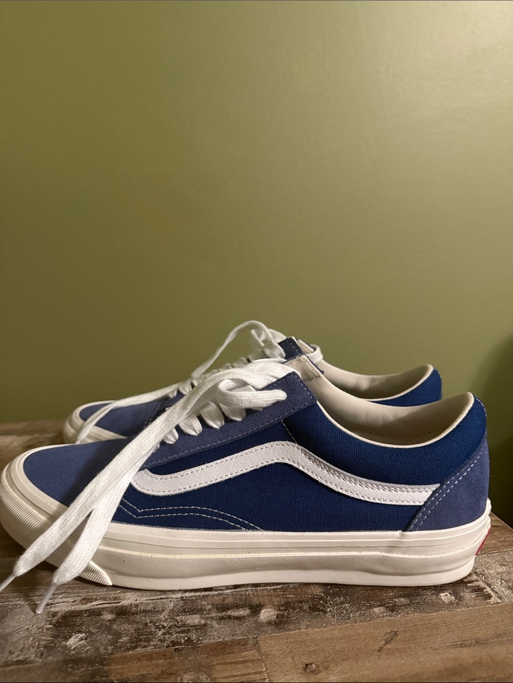 2 Tone Blue Suede Old Skool Vans